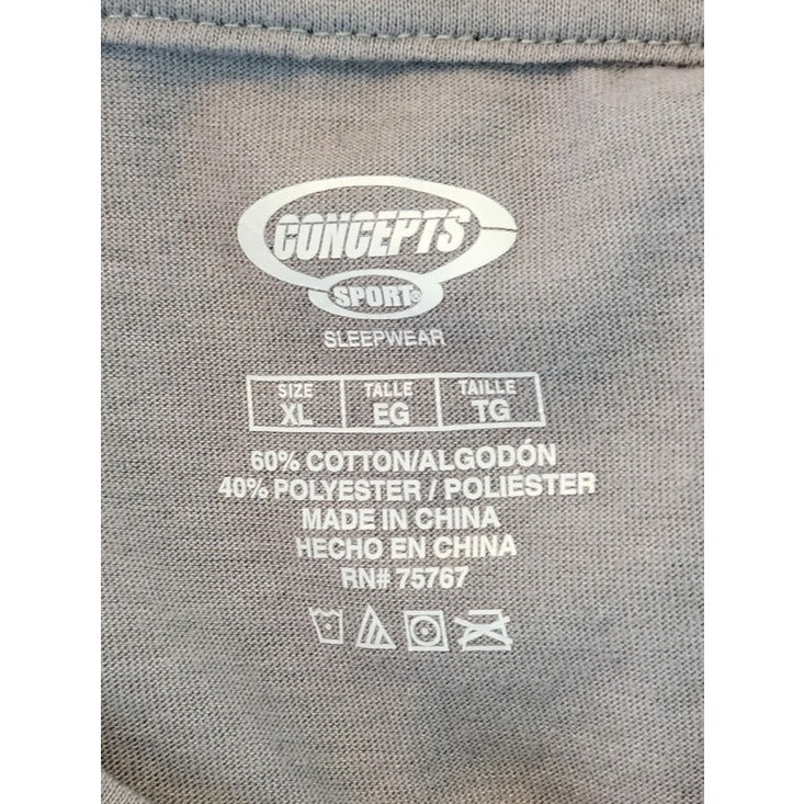 Concepts Memphis Grizzlies Gray Long Sleeve Sleep T-Shirt Lounge Shirt Size XL