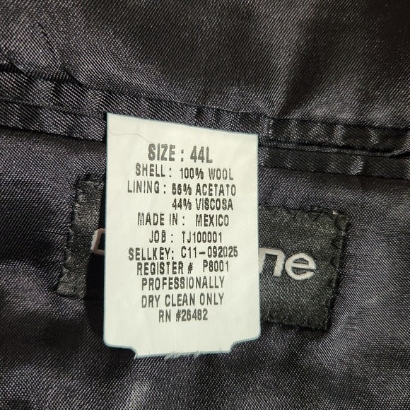 Claiborne Mens Navy Blue Blazer Size 44L