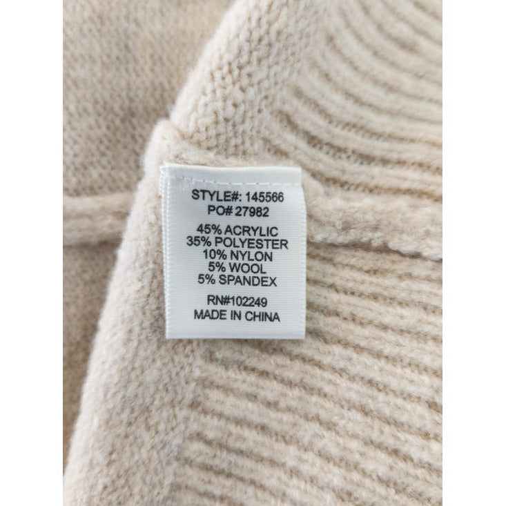 Skies Are Blue Cream Oatmeal V-Neck Sweater Size 1X NWT