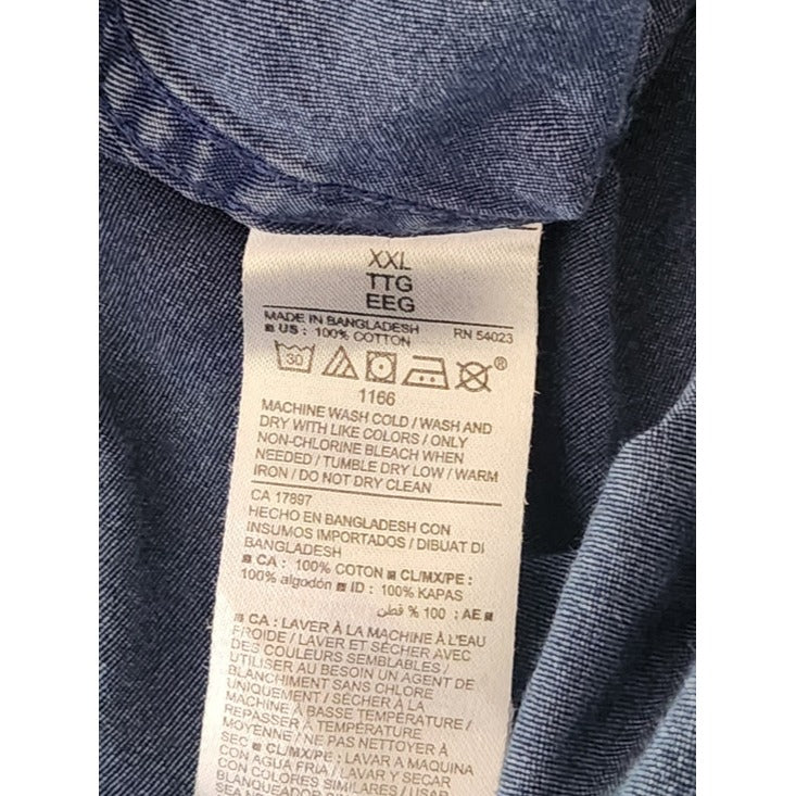 Old Navy Long Sleeve Mini Denim Shirt Dress Size XXL