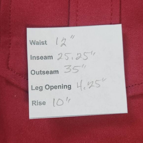 Burgundy Cargo Leggings Size Medium Oxblood Leggings with Pockets