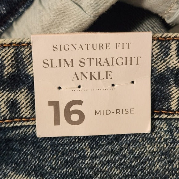 Lane Bryant Slim Straight Ankle Jeans Size 16 NWT