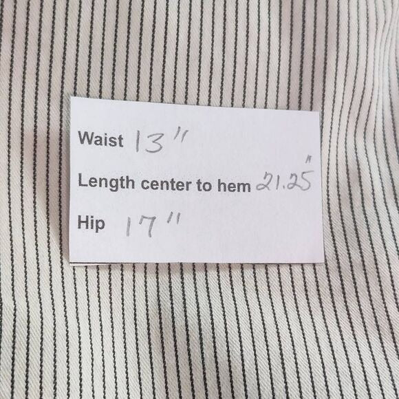 Banana Republic Cream Pinstripe Wrap Skirt Size 0 Preppy Mini Skirt