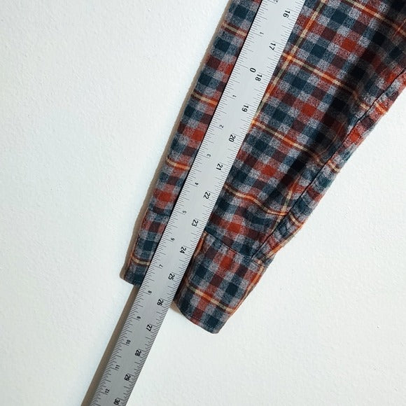 J. Crew Gray Plaid Flannel Shirt Size Medium