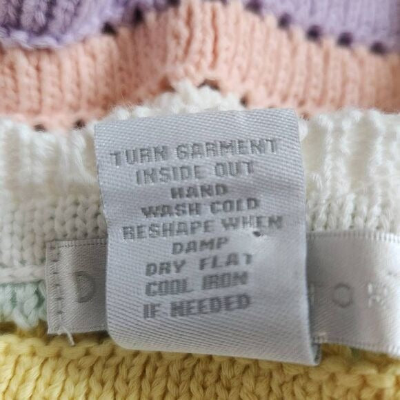 Design History Pastel Rainbow Sleeveless Knit Top NWT Size 3X Striped Sweater