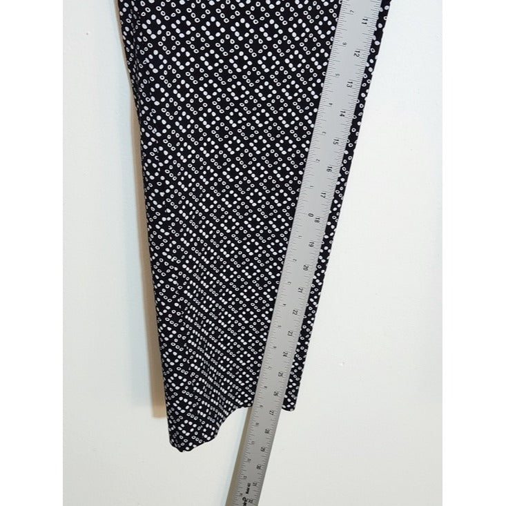 The Limited Black and White Dot Print Ankle Pants Size 14W