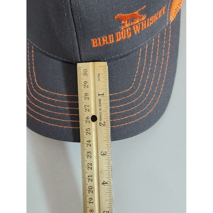 Bird Dog Whiskey Gray and Orange Logo Trucker Baseball Hat One Size