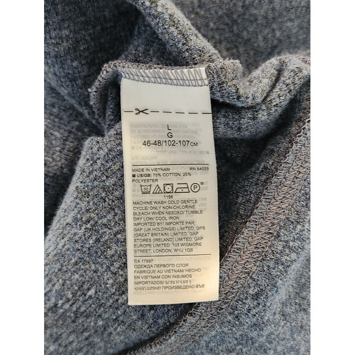 Banana Republic Womens Heather Blue Quarter Zip Pullover Sweater Size Large
