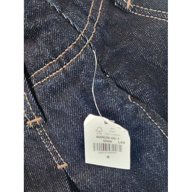Old Navy High Rise Pleated Denim Mini Skirt Dark Wash Size 6 NWT