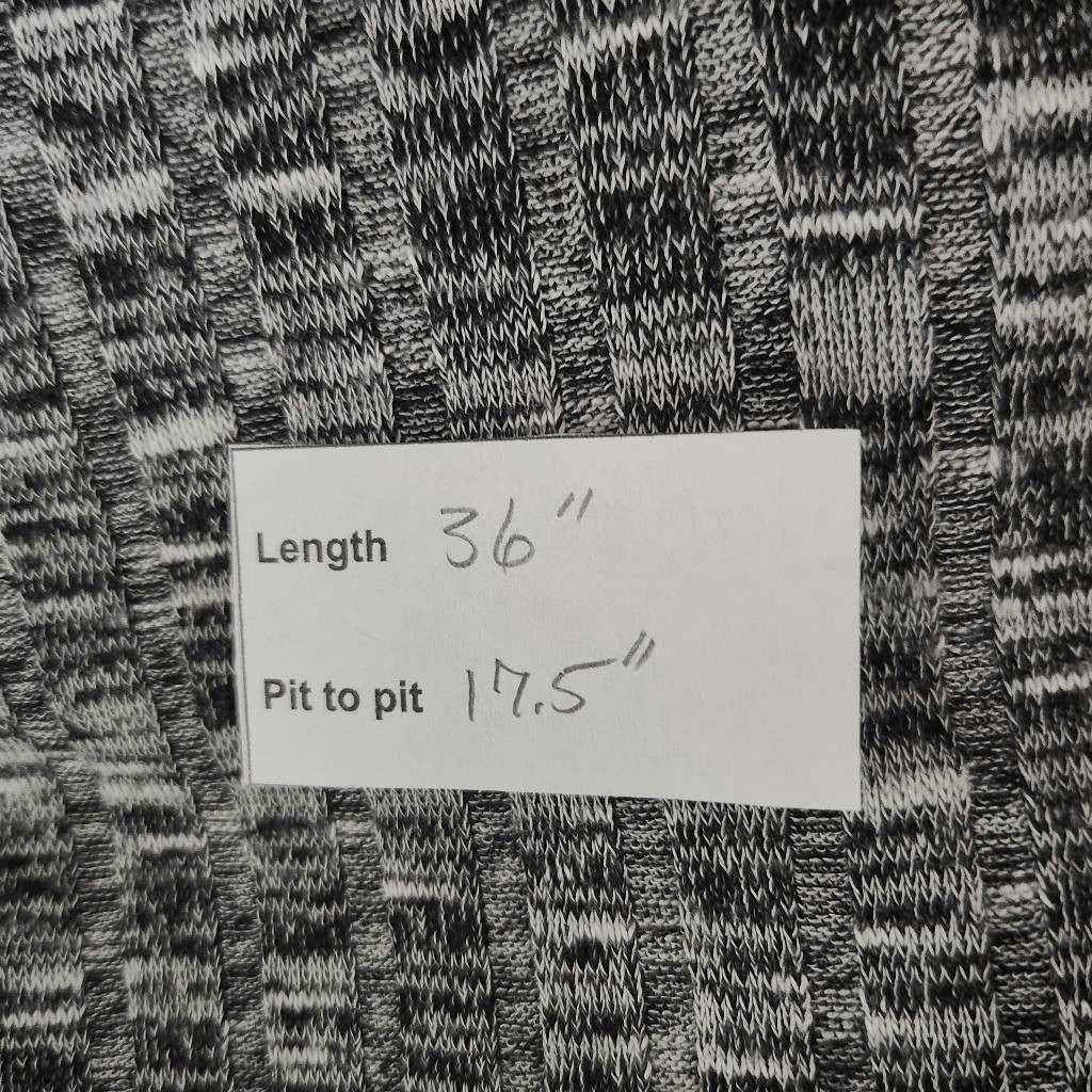 Kristin Nicole Gray Swing Dress Size Medium Mock Neck Ribbed Knit Dress