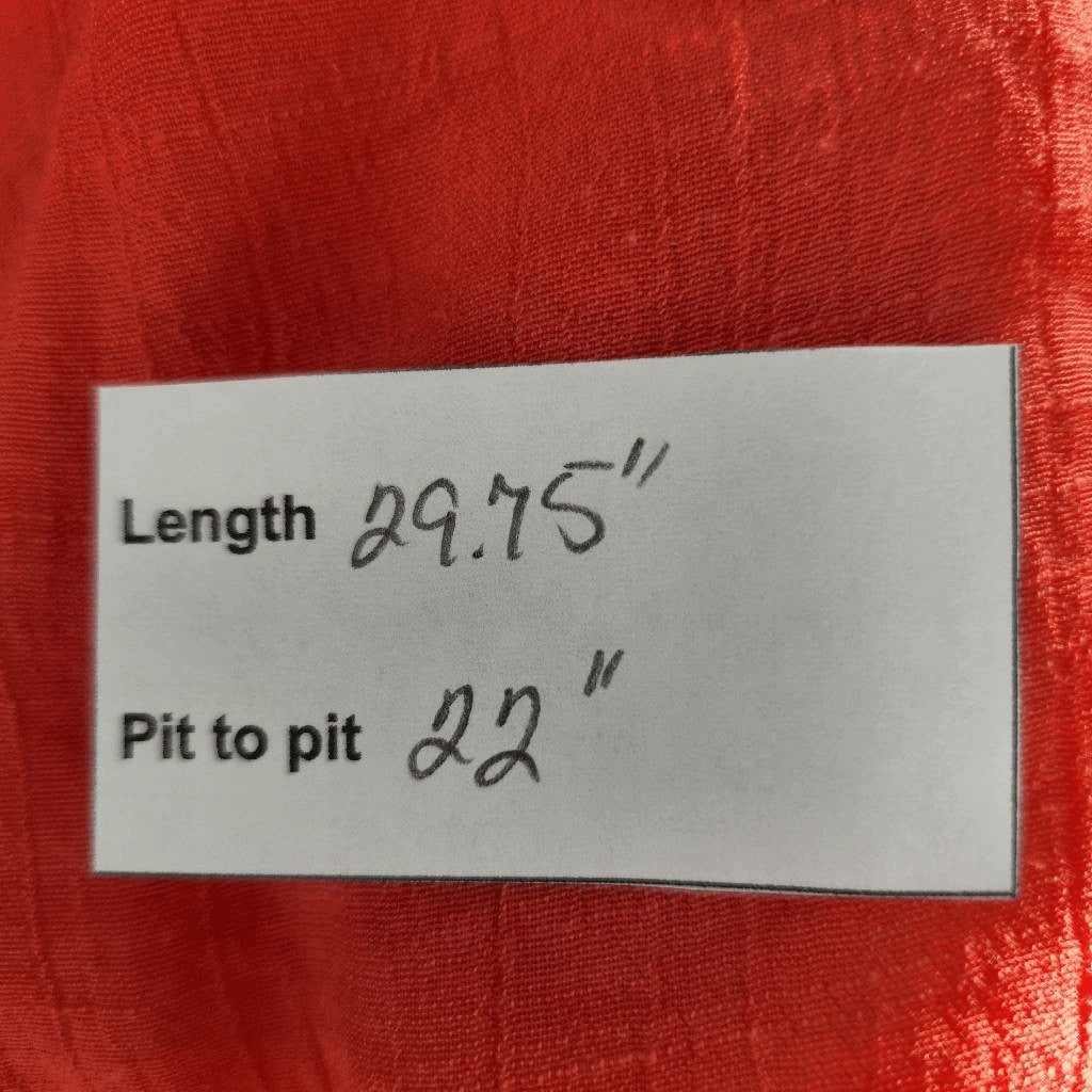 Ashley Stewart Orange Flowy Blouse with Ruffle Sleeves Size 14-16