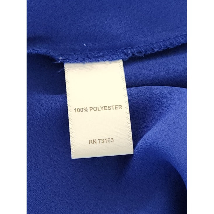 Melissa Paige Cobalt Blue Long-Sleeve Layered Blouse Size Small