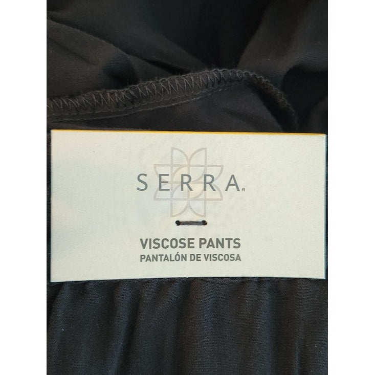 Serra Black Flowy Drawstring Pants Size XL NWT