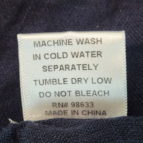 Kleen Navy Blue Open Front Linen Jacket Size Medium Blue Linen Jacket