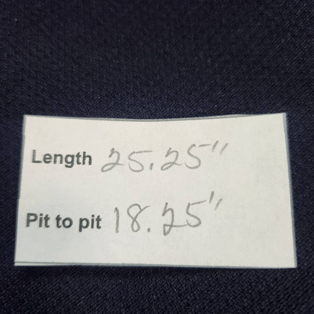 Zara Navy Knit Pullover with Zipper Hem and Blue Stripe Accent NWT Size Medium