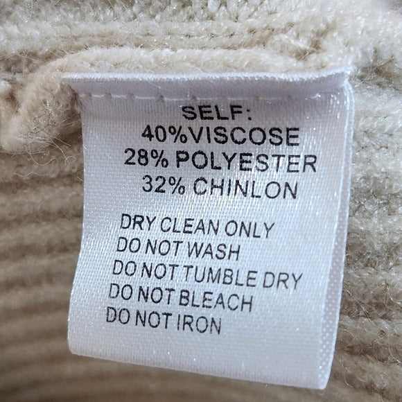 Pinch Cream Draped Open Front Cardigan Size Small/Medium NWOT