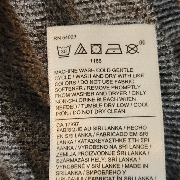 Athleta Gray Ribbed Knit V-Neck Women's Henley Top Size Small Gray Henley