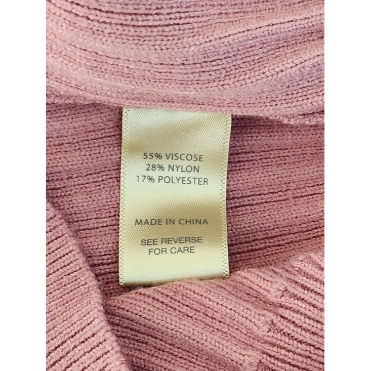 Fade by BKE Pink Ribbed Knit Cropped Sweater Size Medium