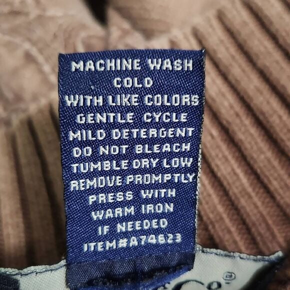 Denim & Co. Brown Bomber Sweater Jacket Size Medium Brown Zip-Up Jacket