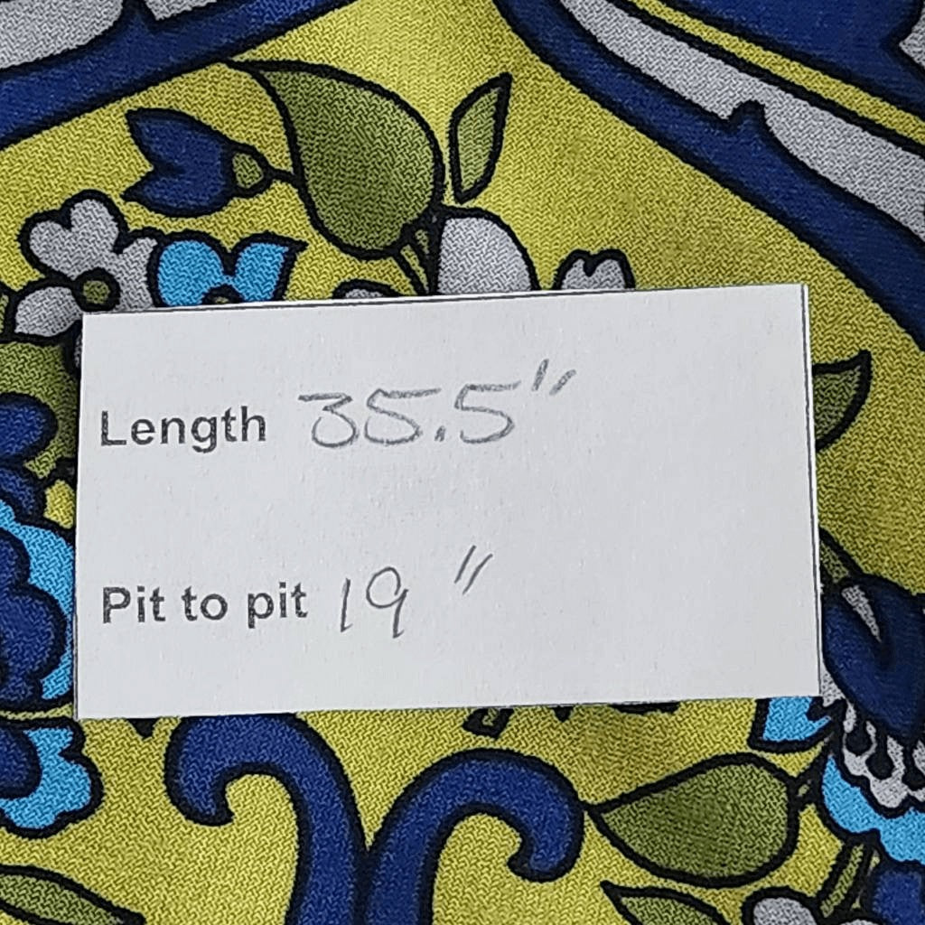 London Times Blue and Green Print Blouson Mini Dress Size 10 Wedding Guest Dress