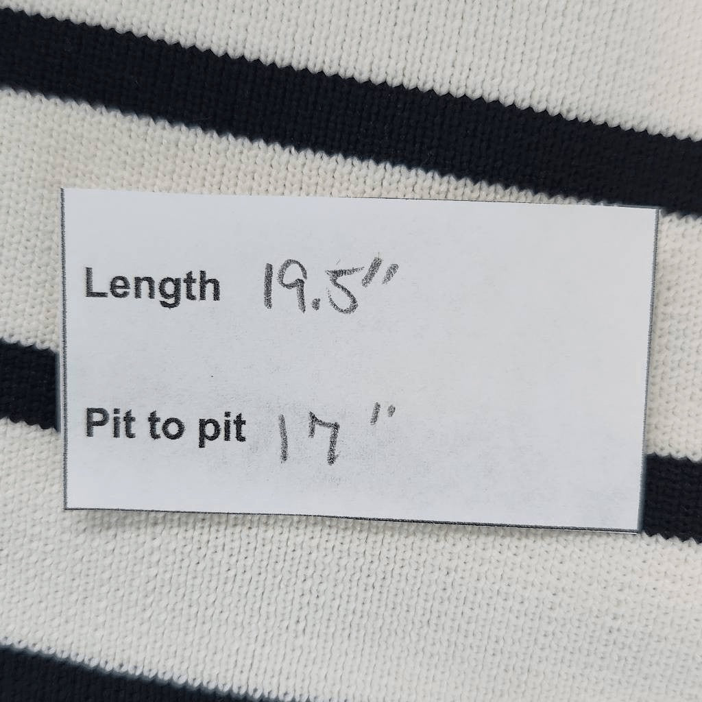 Happily Grey Black and White Striped Knit Top Size XL Striped Cropped Top