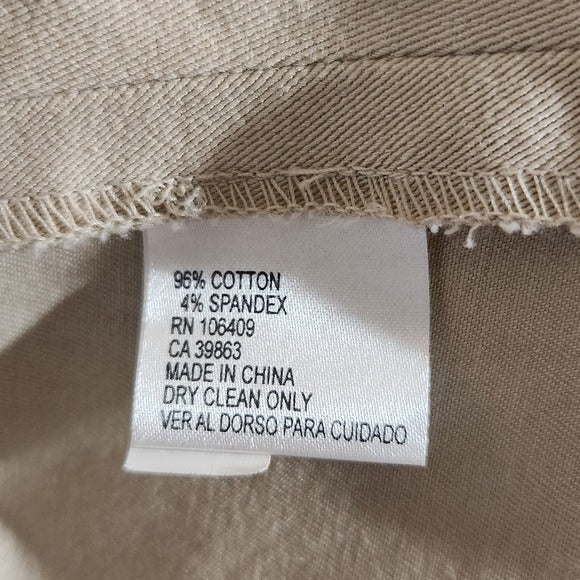 Gianni Bini Khaki Trench Coat with 3/4 Sleeves Size Medium