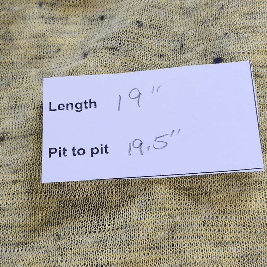 Maronie Green Knit Boxy Fit Slub Tee with Tie Back Size Small Lime Green Top