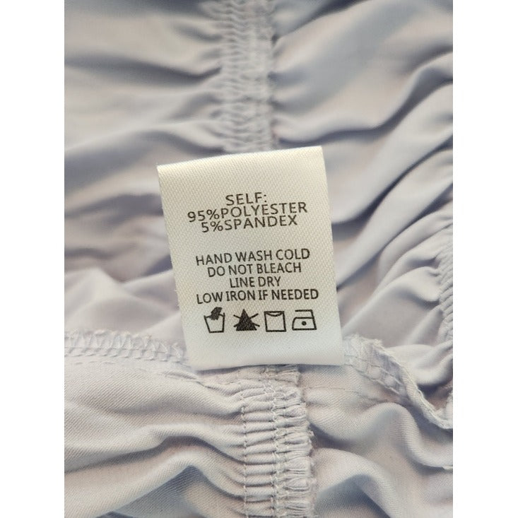 Linen Rose Light Blue Satin Sleeveless Crop Top Size Medium