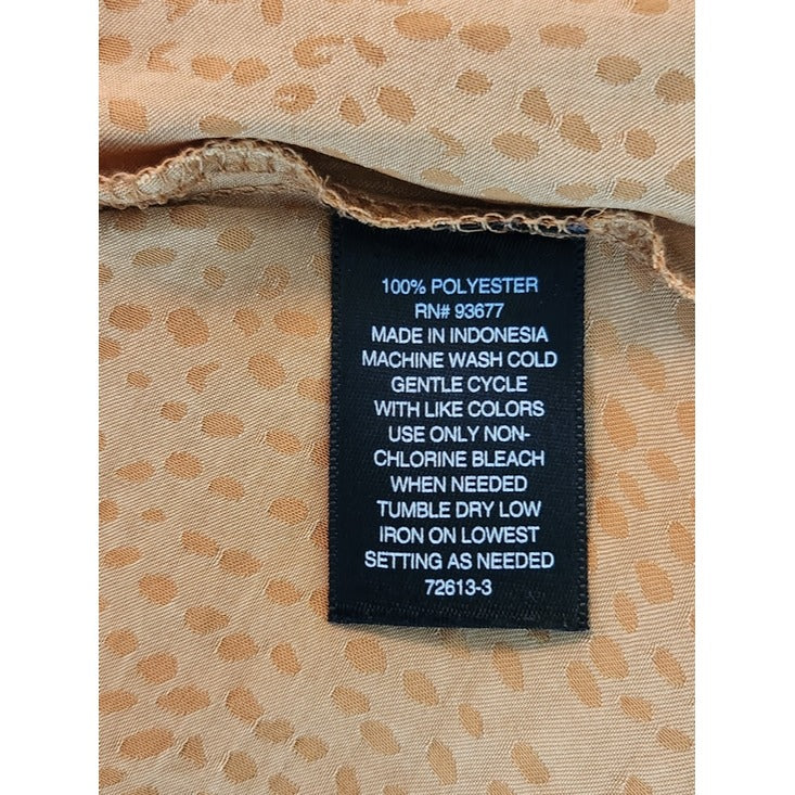 Worthington Satin Gold Mustard Balloon Sleeve Blouse Size XL