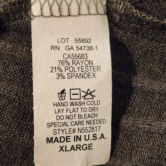 Nally & Millie Olive Green Sweater Tunic Size XL NWT
