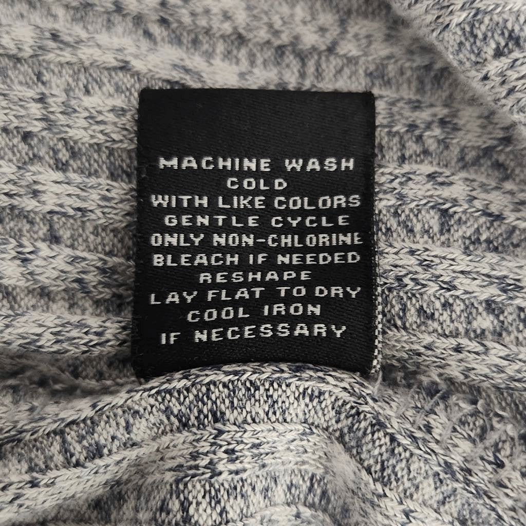 Verve Ami Heather Blue Knit Crop Top Size Medium Heather Blue Pullover Blue Top