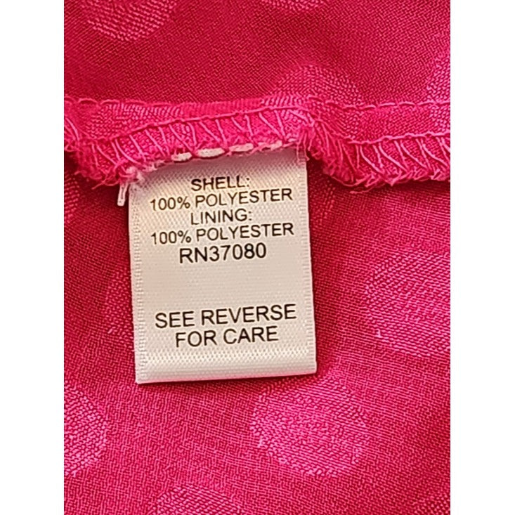Cato Hot Pink Blouse with Dot Pattern Size XL