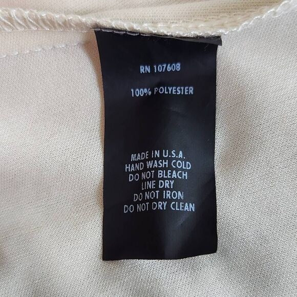 Chetta B Cream Beaded Tank Top Size 4 Beaded Cream Sleeveless Top