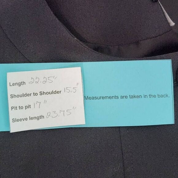 Venus Gray Button-Up Blazer with Sash Size 8 Venus Gray Collarless Blazer