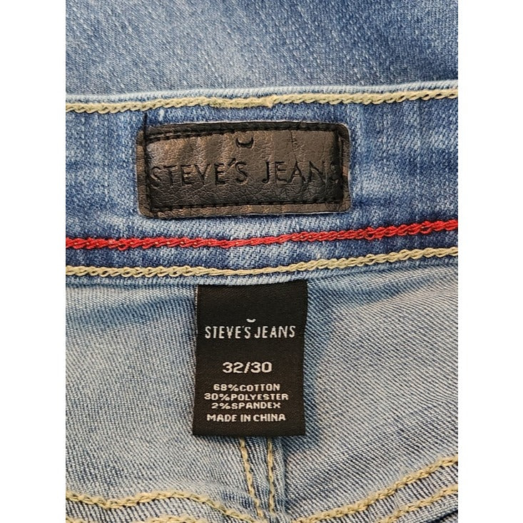 Steve's Jeans Mens Slim Straight Leg Jeans Size 32 x 30