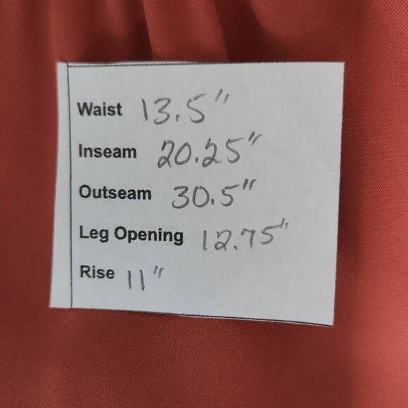 Octavia Terra Cotta Wide Leg Capri Pants Size Small Flowy Pull-on Boho Pants