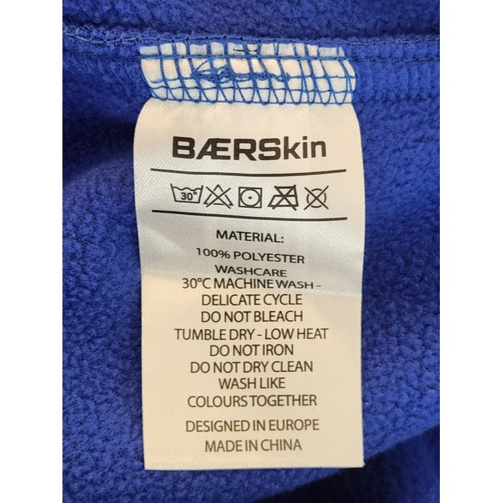 Baerskin Tactical Supply Co. Blue Fleece Hooded Jacket NWT Size Large