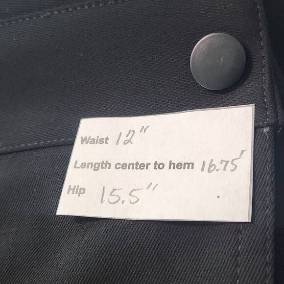 Bishop + Young Black Cargo Mini Wrap Skirt Size XS Mini Black Military Skirt, New