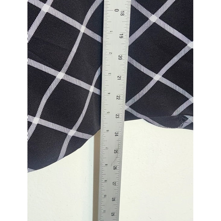 Cato Black and White Grid Plaid Lined Blazer Size XL
