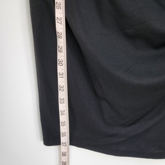 Fortune + Ivy Black Dolman Sleeve Dress Size Large Wrap Look