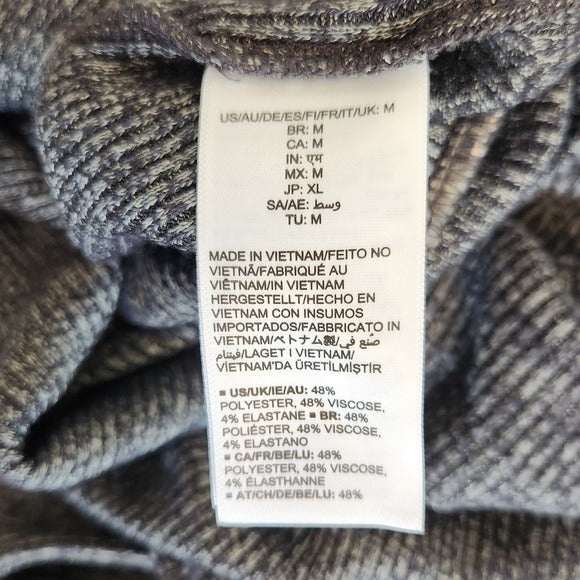 Daily Ritual Charcoal Gray Ribbed Knit Midi Dress Size Medium