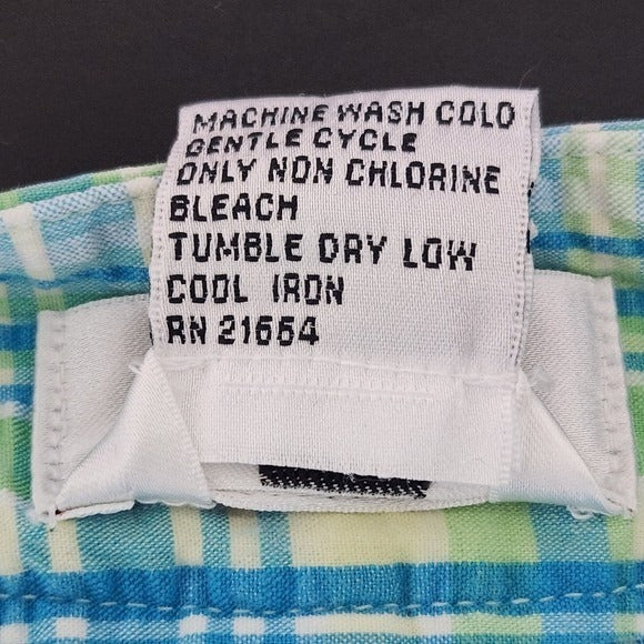 Talbots Green and Blue Plaid Pedal Pushers Size 10 Preppy Plaid Pants