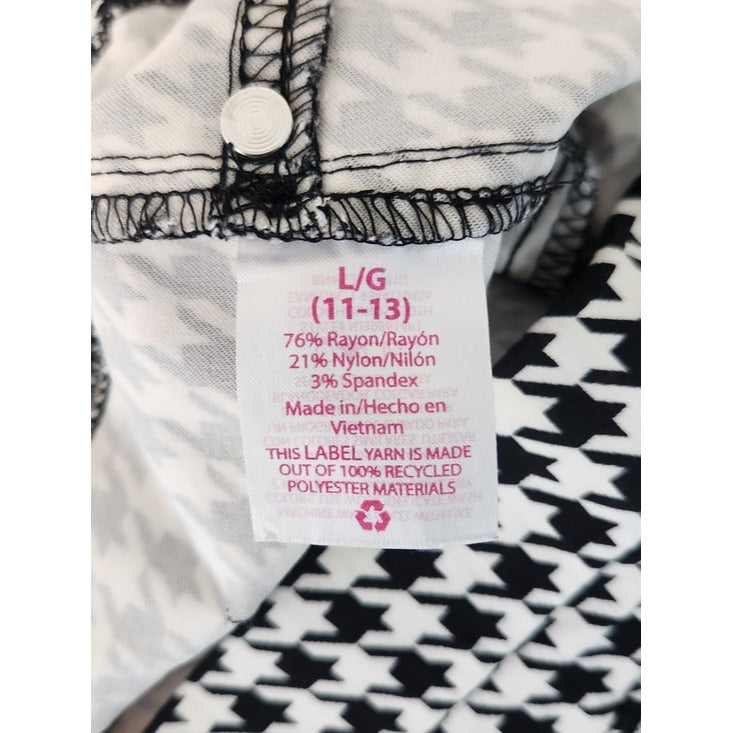 No Boundaries Black and White Houndstooth Skinny Pants Size Large