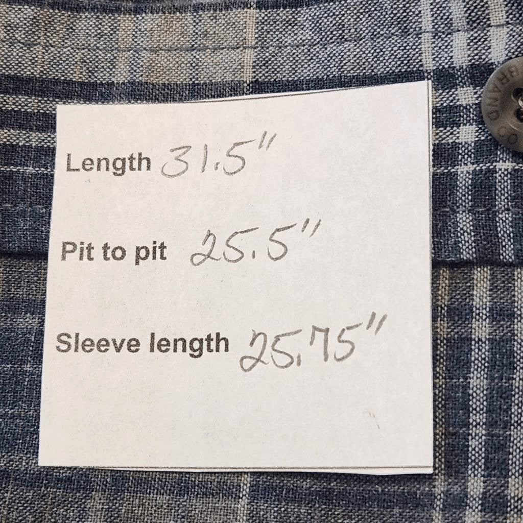 Red Head Blue and Gray Plaid Button Down Shirt Size XL Casual Plaid Button-Up