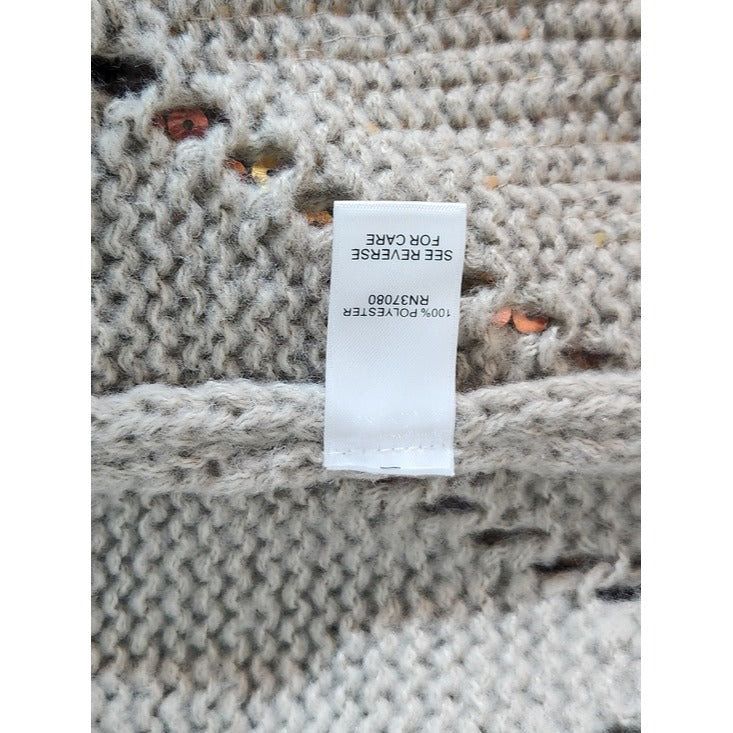 Cato Khaki Argyle Sequin Cardigan Sweater Size 14/16W
