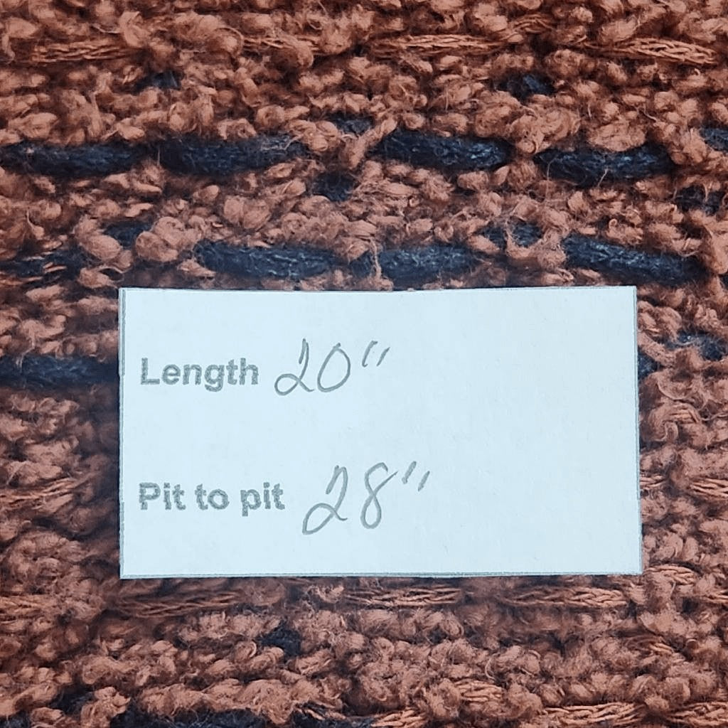 Saltwater Luxe Brown Oversized Sweater Size Large Brown Half-Zip Pullover