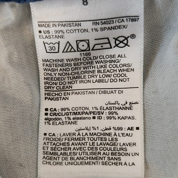 Old Navy Cuffed Jean Shorts Size 8 OG Straight High-Rise Denim Shorts