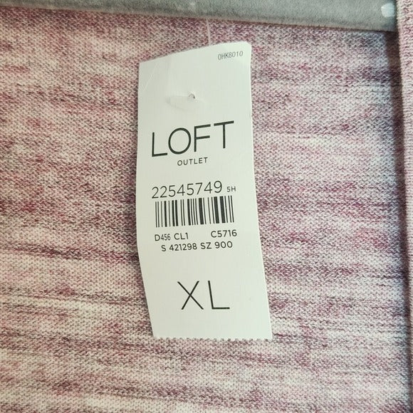 LOFT Outlet Heather Purple Open Front Cardigan Size XL NWT