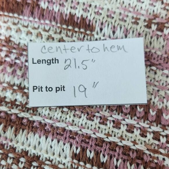 a.n.a Pink and Brown Sleeveless Knit Top Size XL NWOT Pink Halter Knit Top