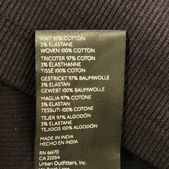 Maeve Black Ribbed Knit Top with Puffy Sleeves Size XS